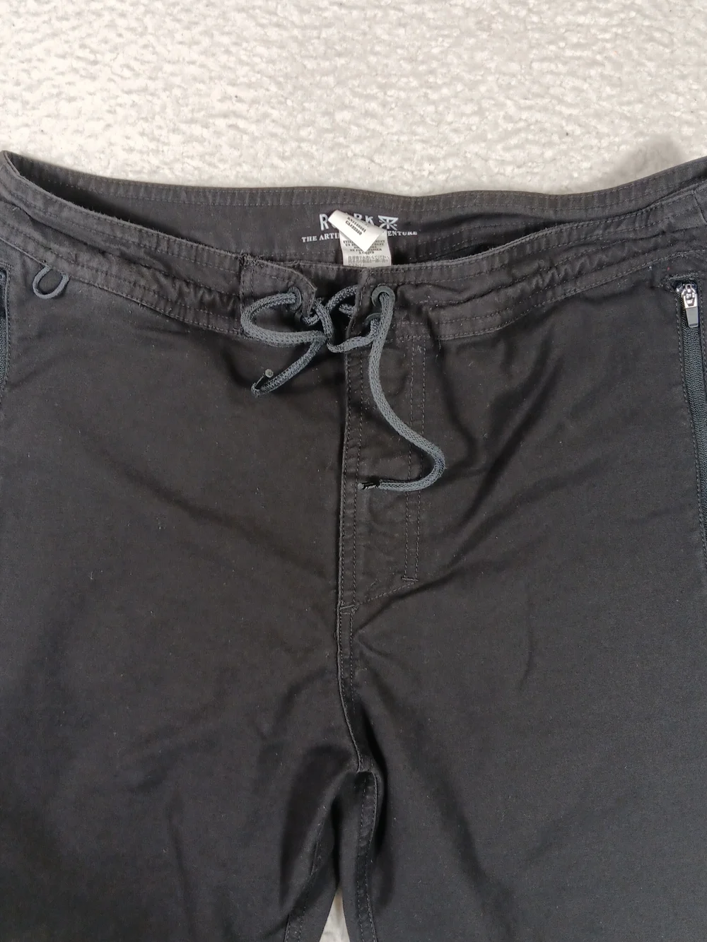 Roark Pants Mens 31 Black Layover Traveler Slim Fit Drawstring Outdoor Gorpcore